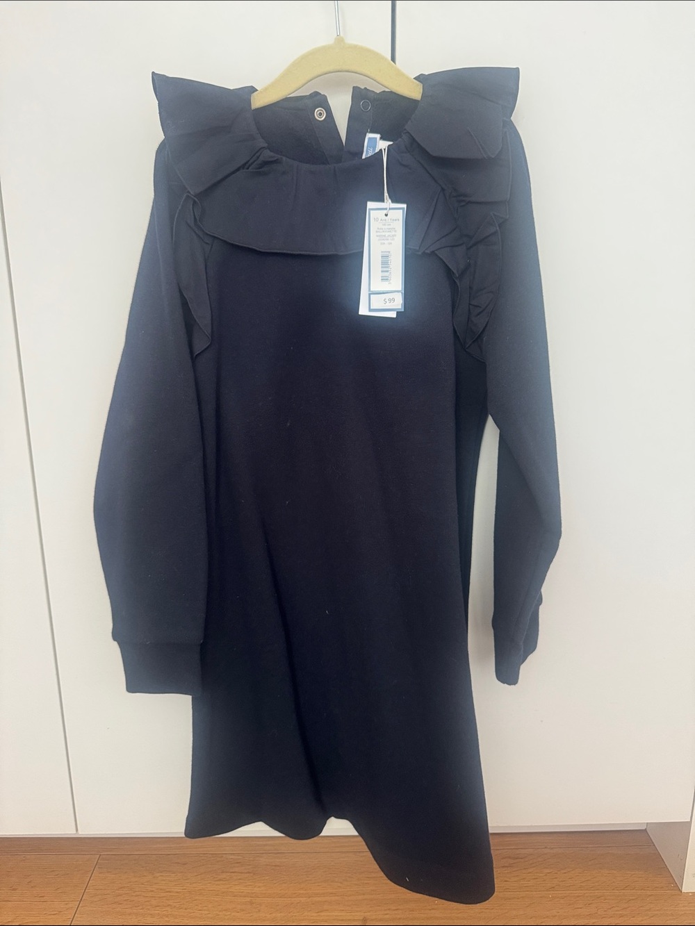 Jacadi navy Ruffle Collar Long Sleeve nwt girls Dress